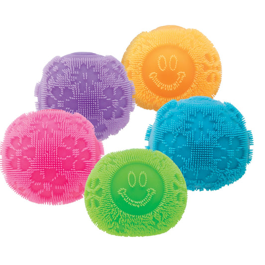 Shaggy Tactile NeeDoh Fuzz Ball Flower Power | Signature Elm Point - Furry Coated Soft Touch Squishable Ball Detail