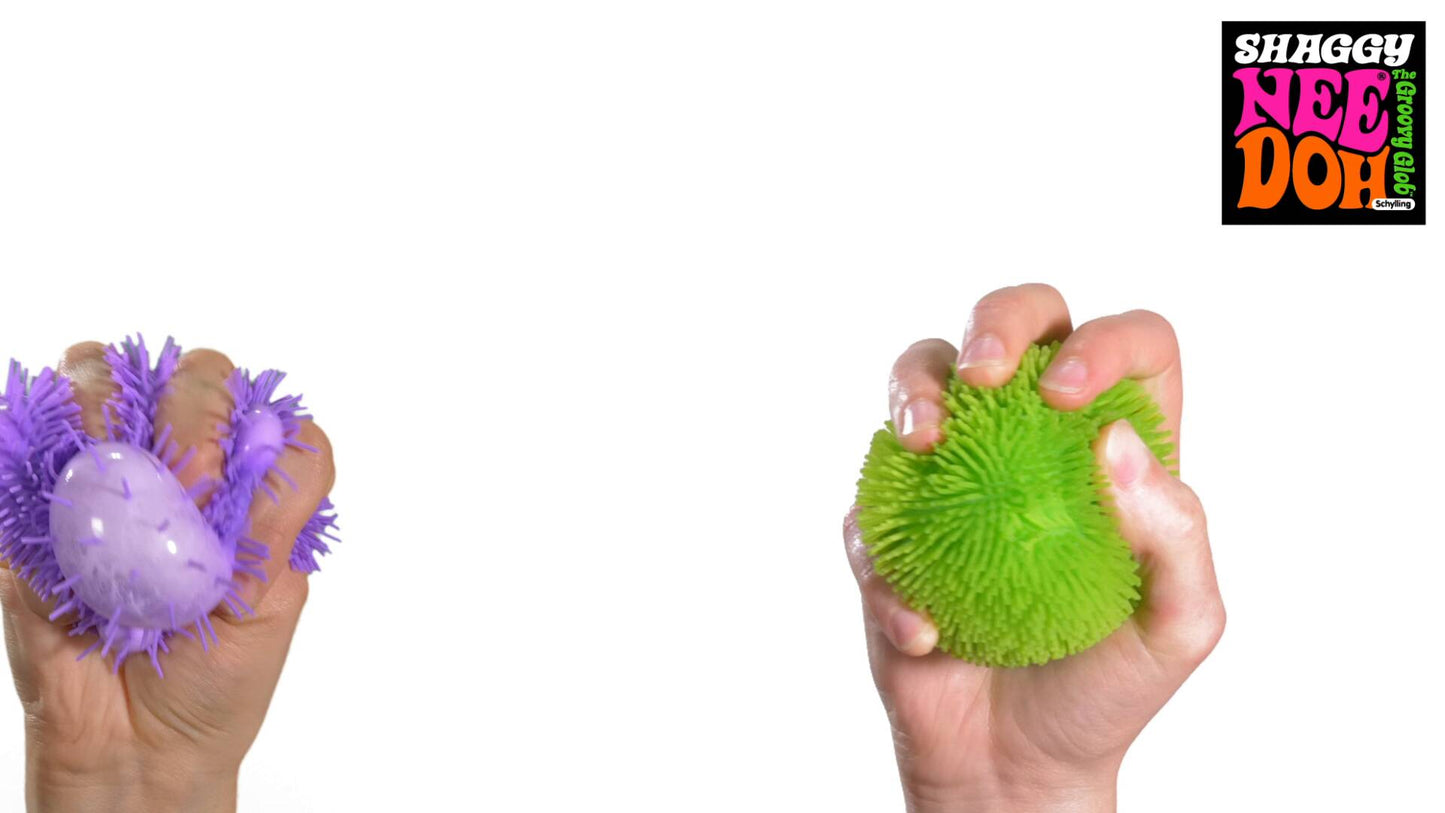 Spiky Ribbed Shaggy NeeDoh | Collection Winter Creek - Shaggy Tactile Ribbed Stress Relief Toy Detail