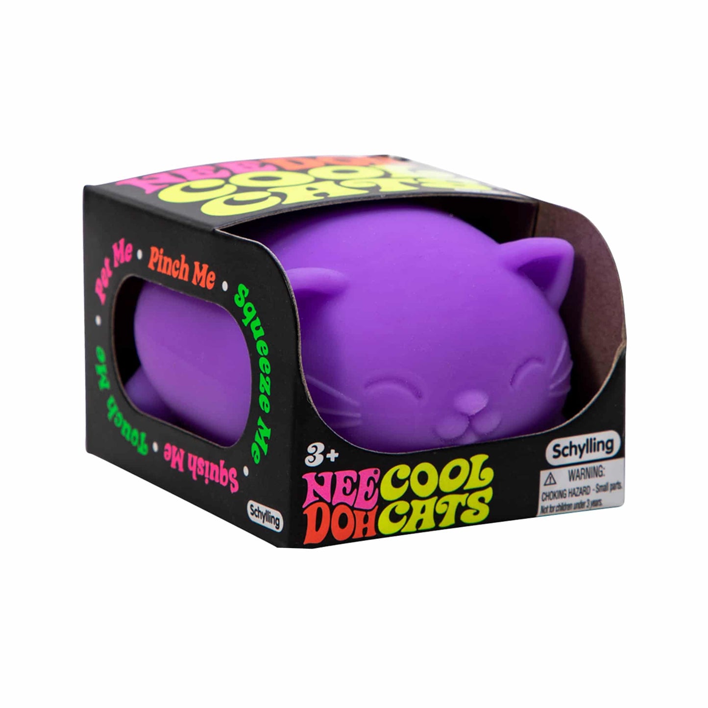 Adorable Character Cool Cats NeeDoh | Select Morning Crest - Cute Animal-Shaped NeeDoh Fidget Toy for Kids - Surprise Me! (Random Color)