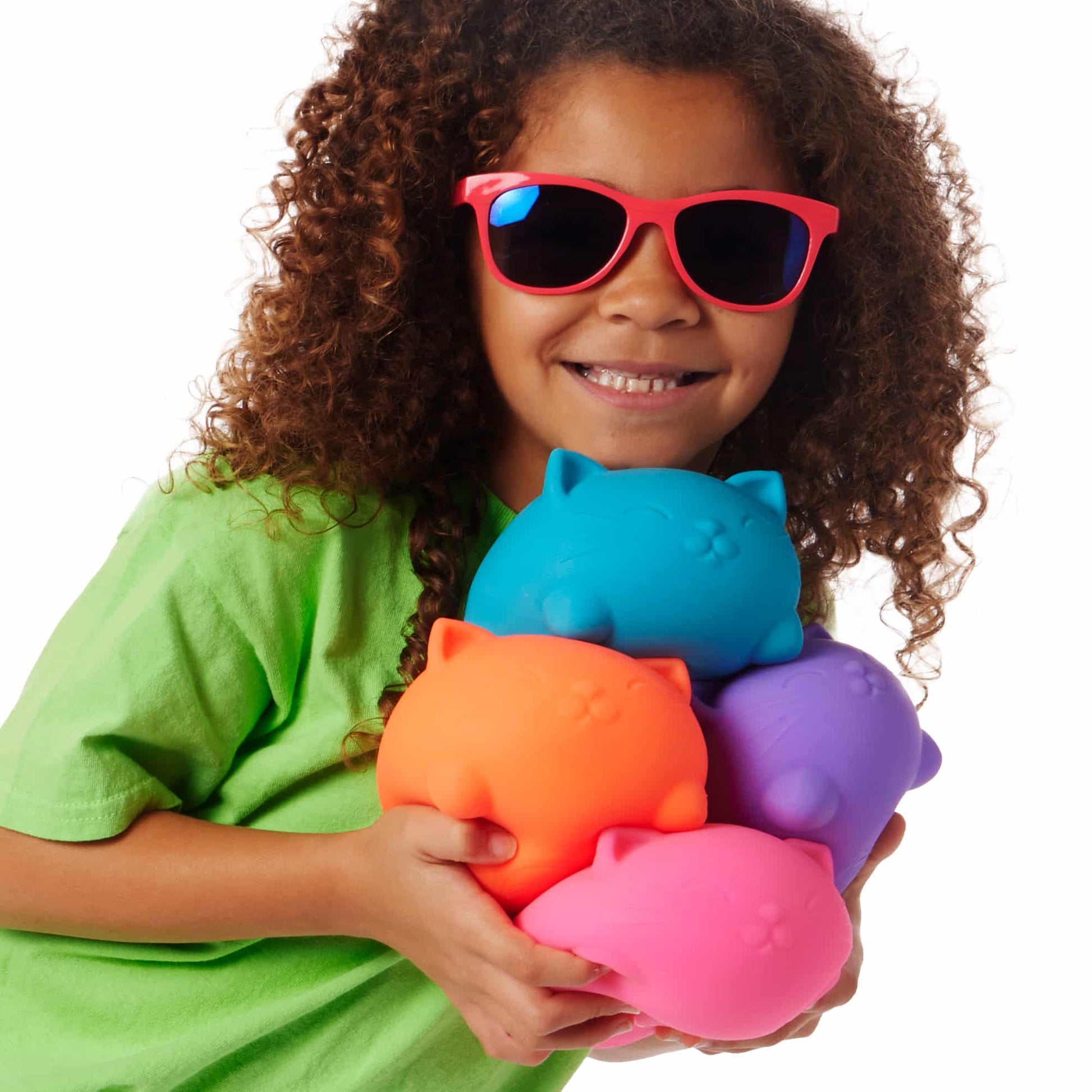Cute Collectible Super NeeDoh Cool Cats | Select Opal Prairie - Dino Character Malt-Gel Filled Sensory Glob Detail