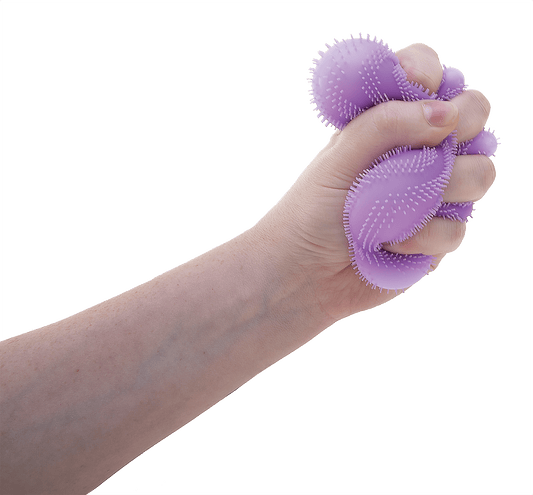 Shaggy Tactile NeeDoh Fuzz Ball Flower Power | Signature Elm Point - Furry Coated Soft Touch Squishable Ball - Surprise Me! (Random Color)