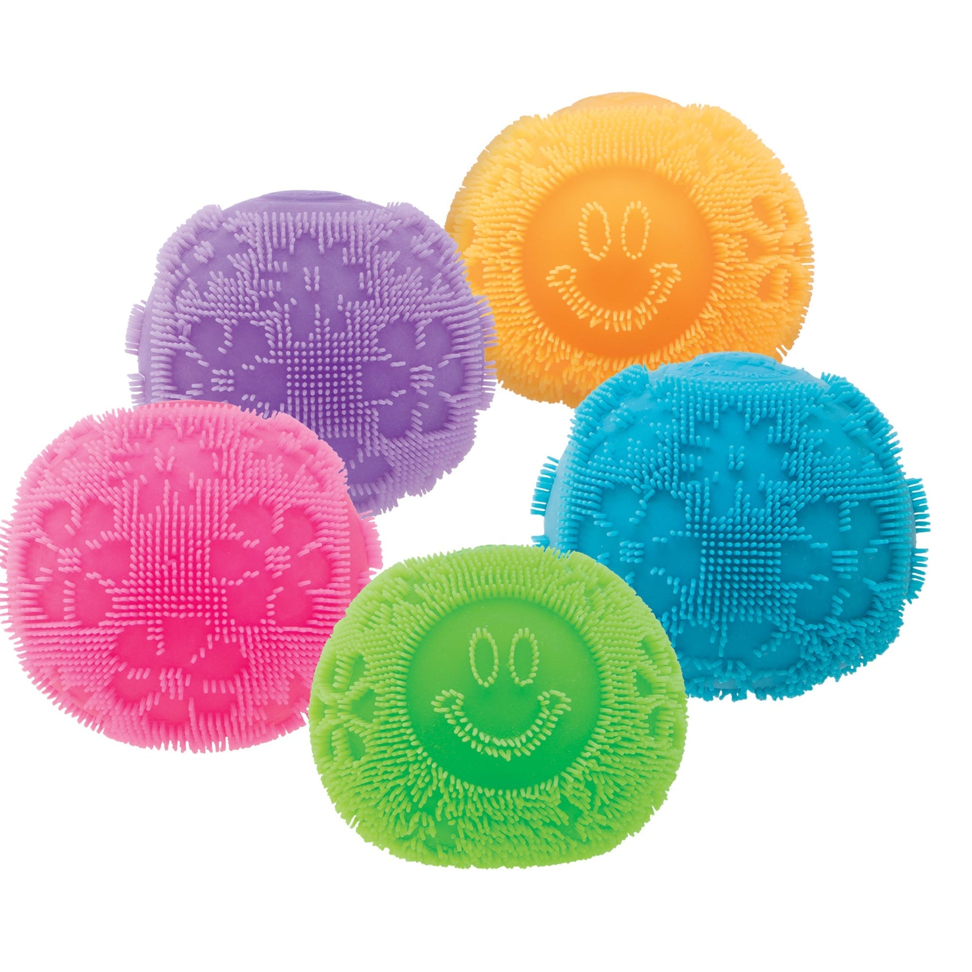 Shaggy Tactile NeeDoh Fuzz Ball Flower Power | Signature Elm Point - Furry Coated Soft Touch Squishable Ball Detail