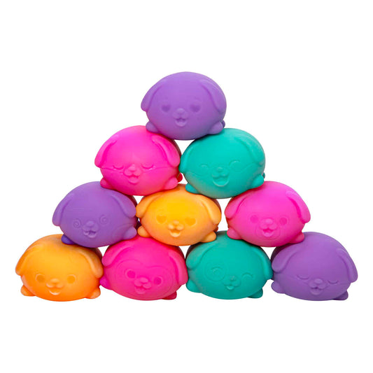 Adorable Character Teenie NeeDoh Funky Pup | Edition Copper Bloom - Dino Character Malt-Gel Filled Sensory Glob Detail