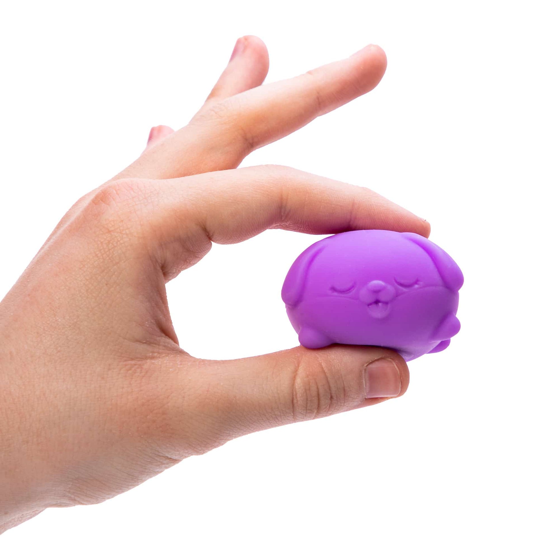 Adorable Character Teenie NeeDoh Funky Pup | Edition Copper Bloom - Dino Character Malt-Gel Filled Sensory Glob Detail