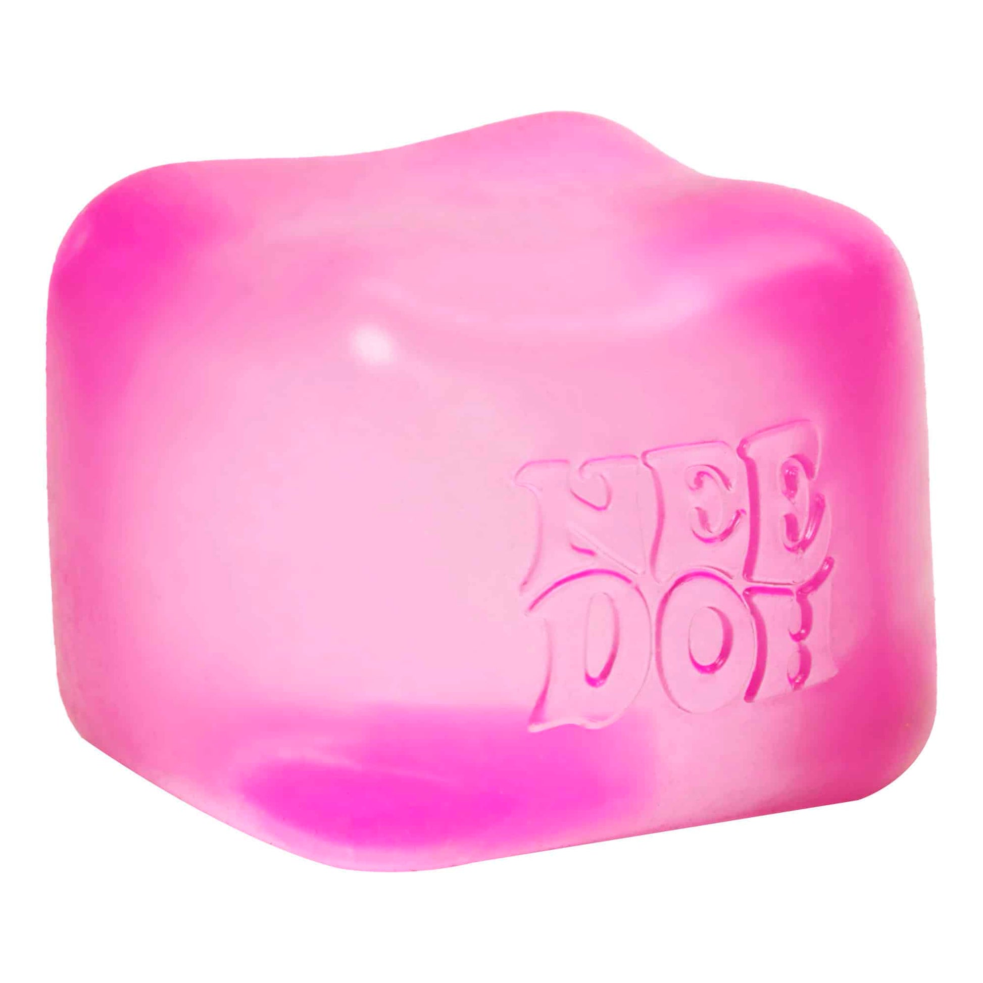 Crystal Clear NeeDoh Nice Cube | Series Elm Bridge - Nice Cubes Clear Satisfying Crunch Stress Toy Detail
