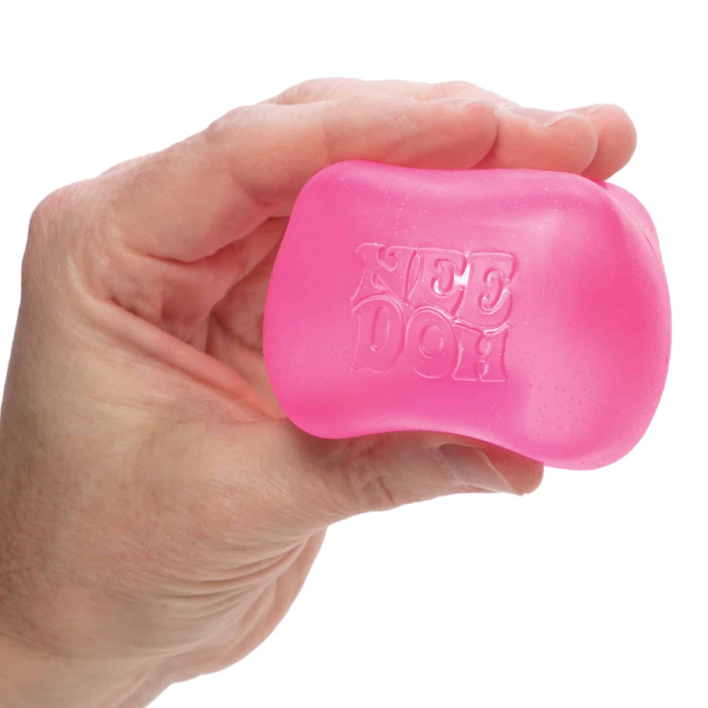 Crystal Clear NeeDoh Nice Cube | Series Elm Bridge - Nice Cubes Clear Satisfying Crunch Stress Toy Detail