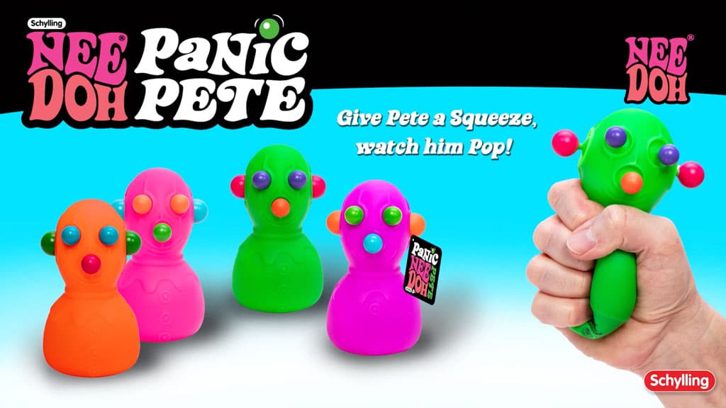 Fun Fidget Monster NeeDoh Panic Pete | Signature Seaside Bay - Collectible Shaggy Monster Squishable Toy Detail