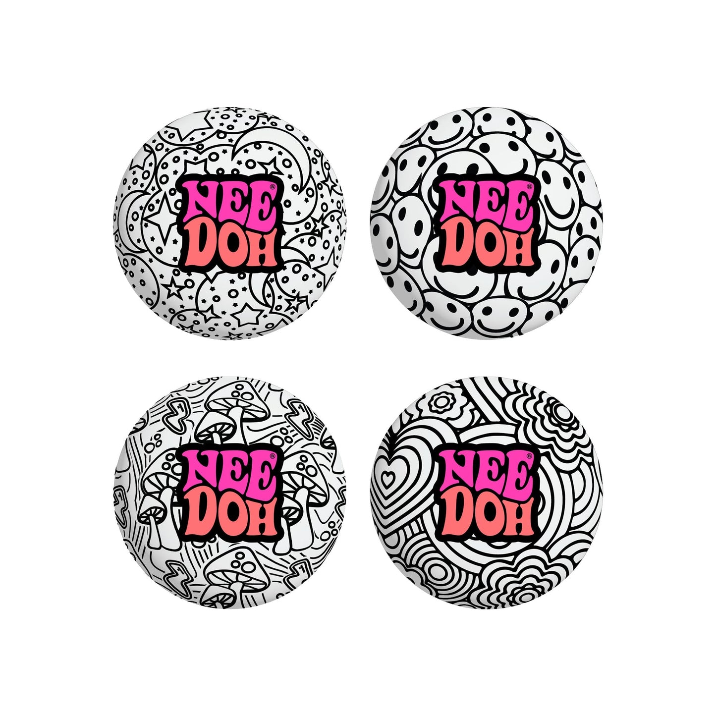 Shaggy Tactile NeeDoh Press-Doh | Select Oak Terrace - Fuzzy Flocked Textured Sensory Fidget Ball - Default Title