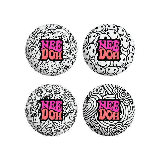 Shaggy Tactile NeeDoh Press-Doh | Select Oak Terrace - Fuzzy Flocked Textured Sensory Fidget Ball - Default Title