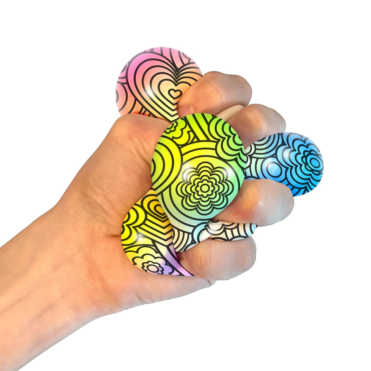 Shaggy Tactile NeeDoh Press-Doh | Select Oak Terrace - Fuzzy Flocked Textured Sensory Fidget Ball Detail