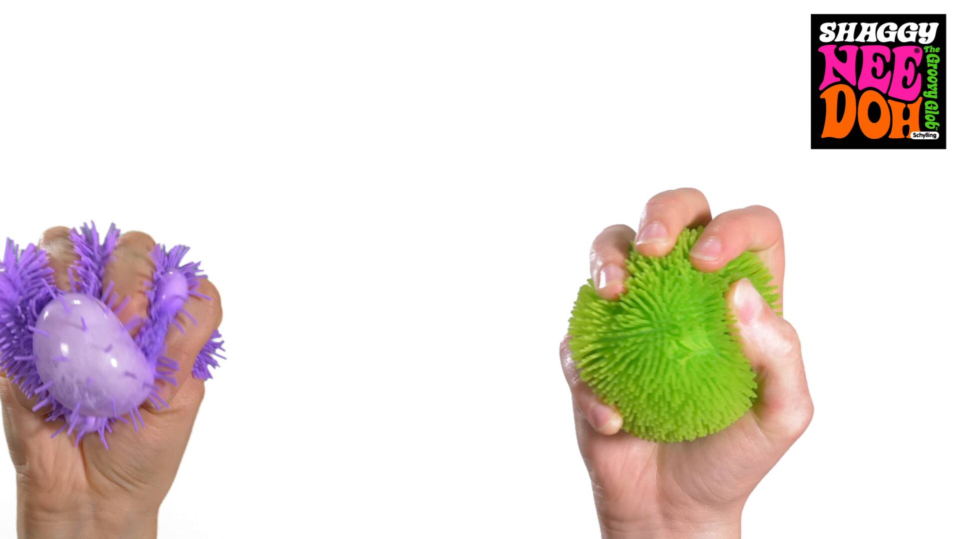 Spiky Ribbed Shaggy NeeDoh | Collection Winter Creek - Shaggy Tactile Ribbed Stress Relief Toy Detail