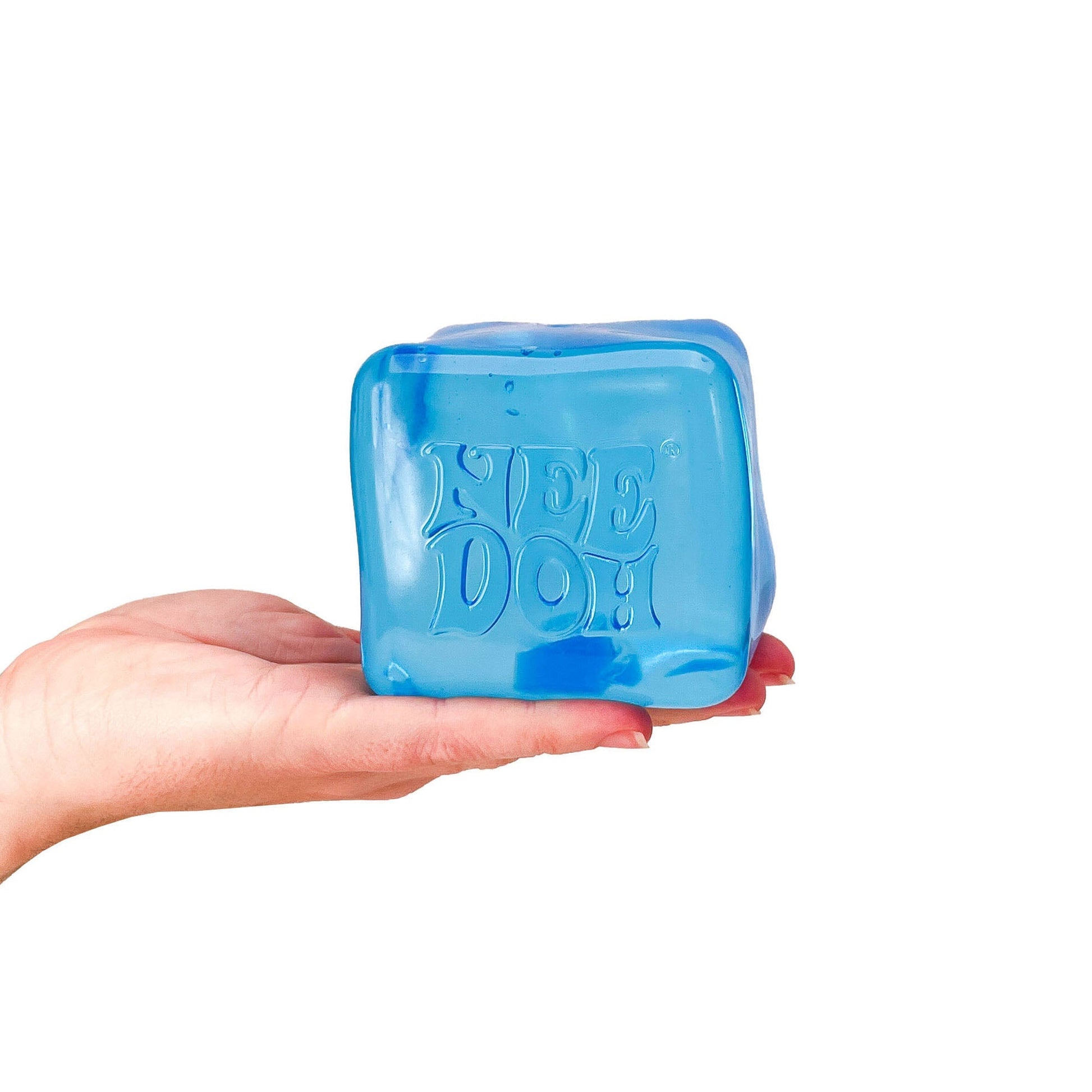 Satisfying Crunch NeeDoh Nice Berg | Reserve Oak Hollow - Crystal Clear Squishable Ice Cube NeeDoh Detail