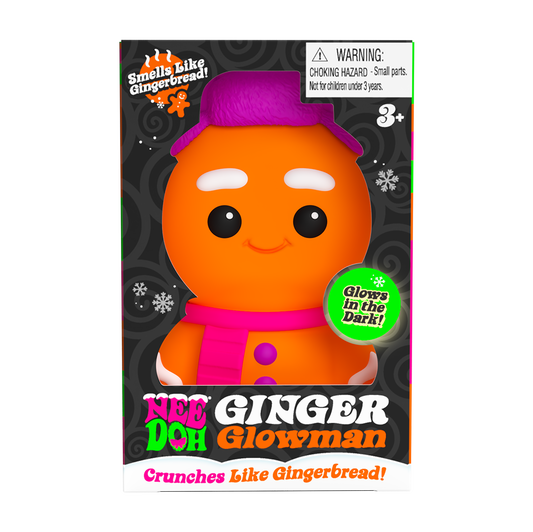 Perfect Gift Choice NeeDoh Ginger Glowman | Select Copper Path - Holiday Edition Christmas Santa Squishy Toy - Surprise Me! (Random Style)