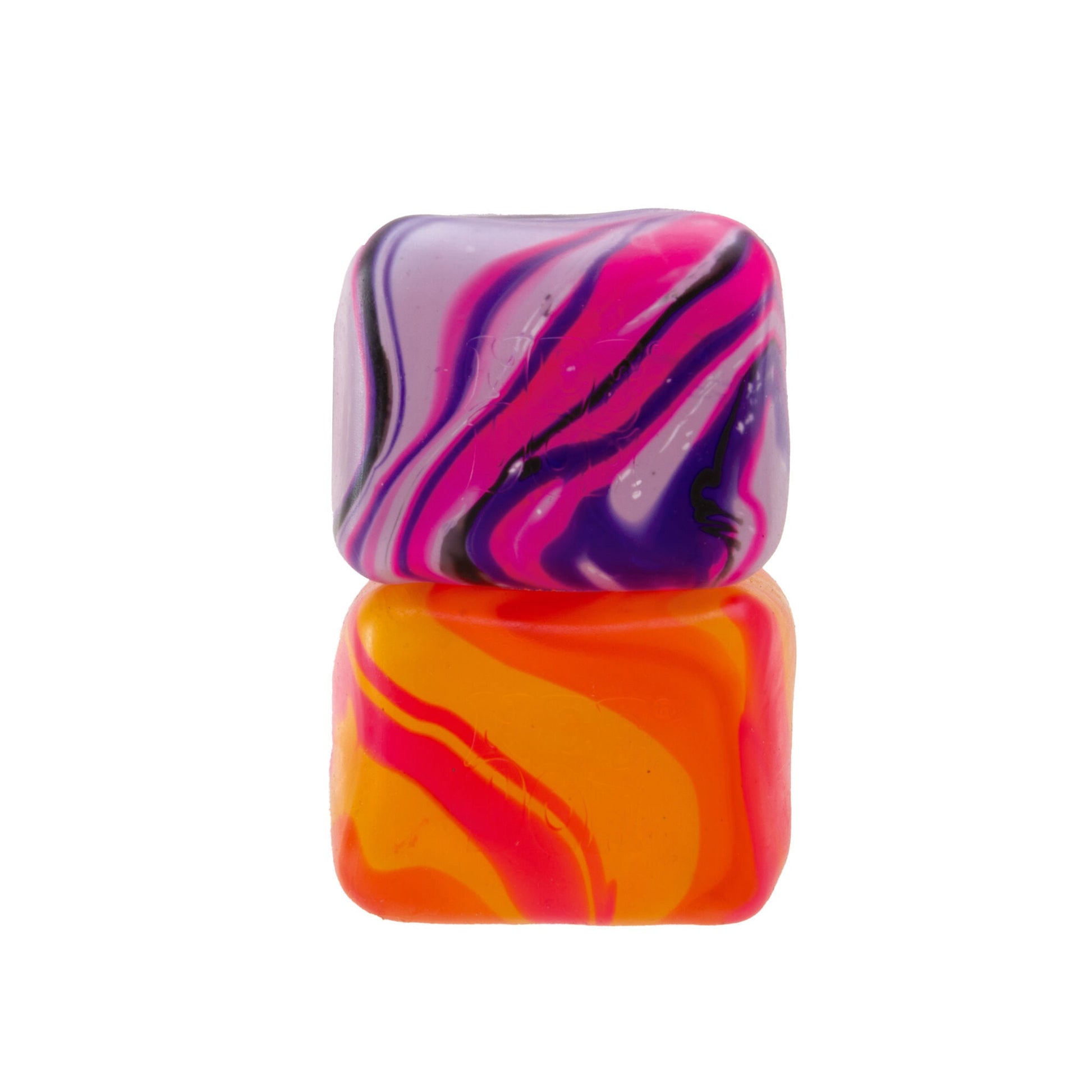 Ice-Cube Texture NeeDoh Nice Cube Swirl | Select Golden Pond - Nice Cubes Clear Satisfying Crunch Stress Toy Detail