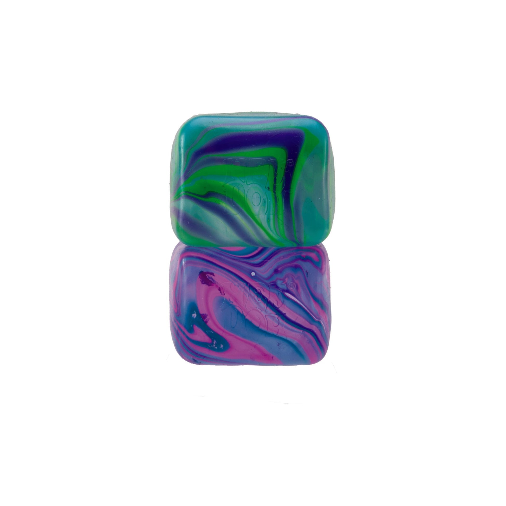 Ice-Cube Texture NeeDoh Nice Cube Swirl | Select Golden Pond - Nice Cubes Clear Satisfying Crunch Stress Toy Detail