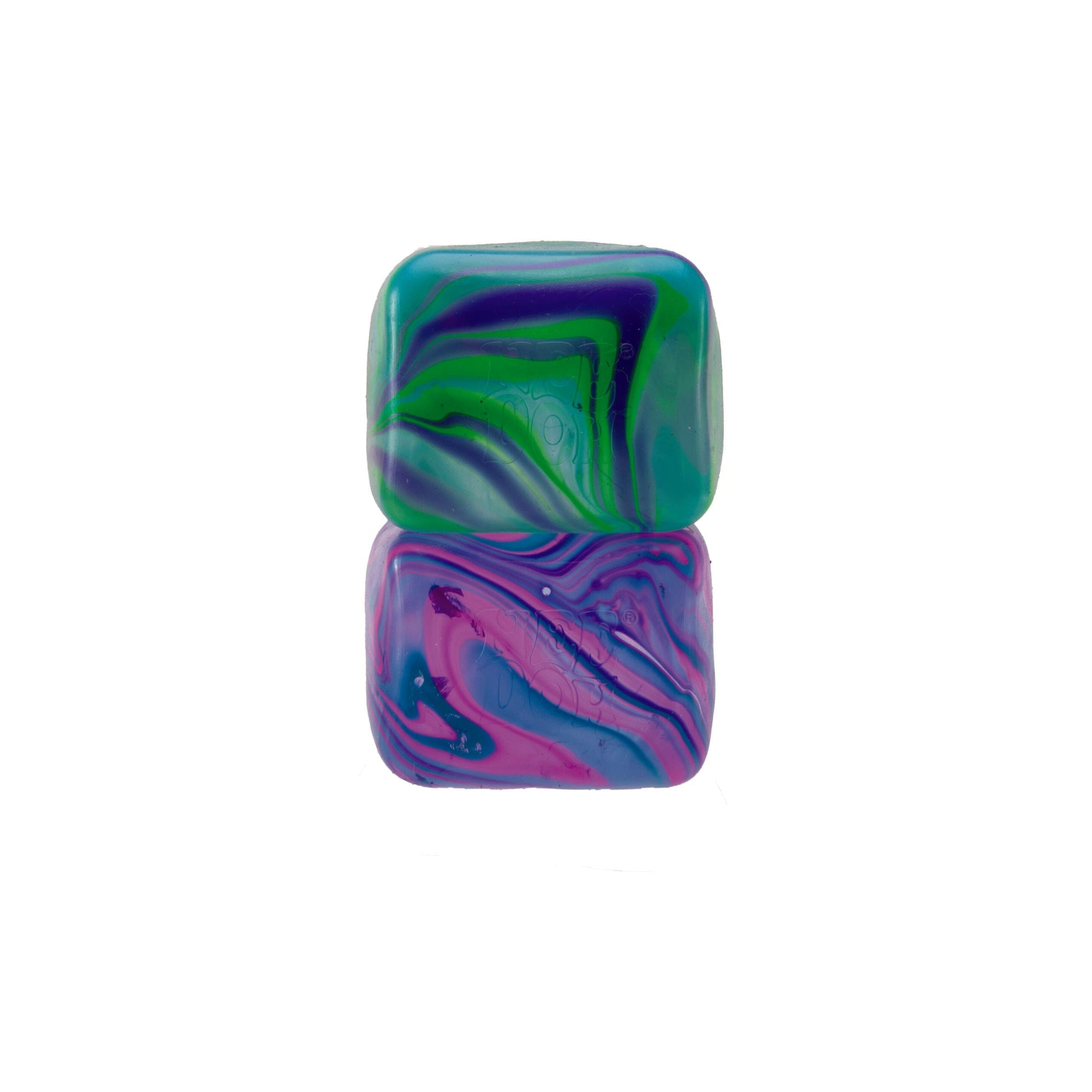 Ice-Cube Texture NeeDoh Nice Cube Swirl | Select Golden Pond - Nice Cubes Clear Satisfying Crunch Stress Toy Detail