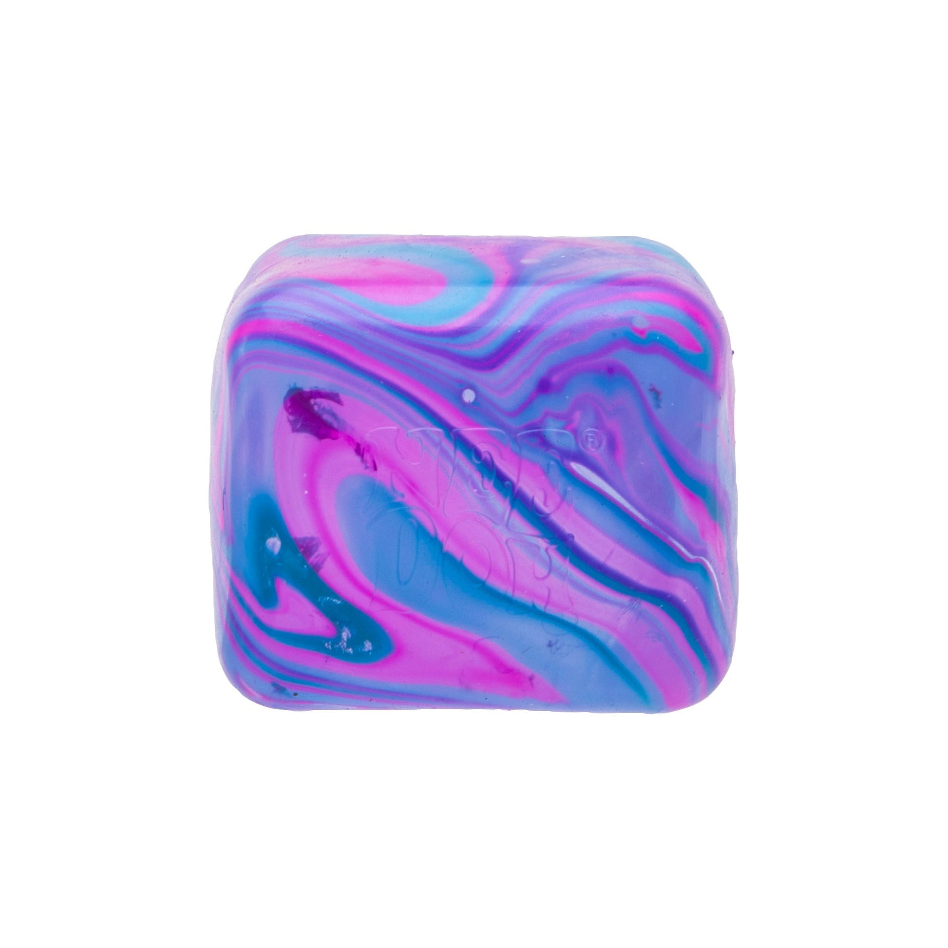 Ice-Cube Texture NeeDoh Nice Cube Swirl | Select Golden Pond - Nice Cubes Clear Satisfying Crunch Stress Toy Detail